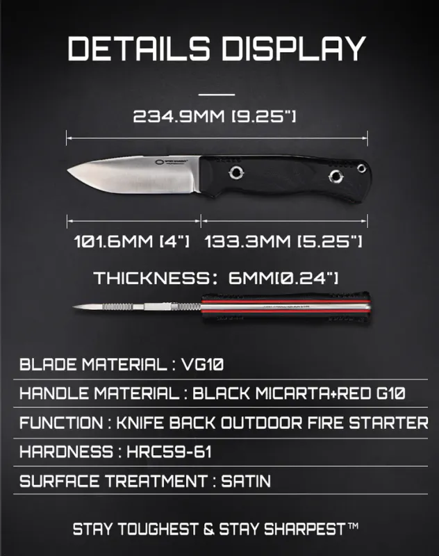 Woodlands-BKG Fixed Blade Knife